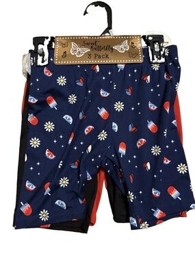Sweet Butterfly Girls 3-Pack Bicycle Shorts - 7/8